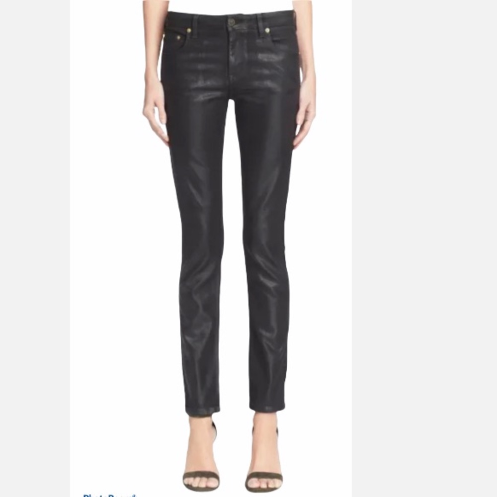 Roberto Cavalli Skinny Jeans black coated